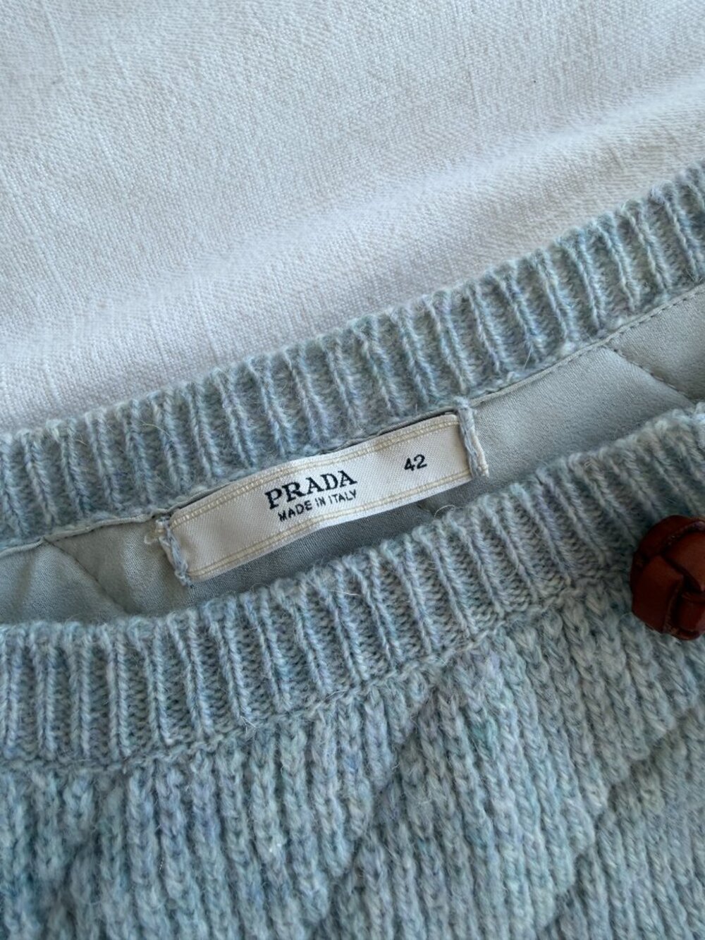Vintage Prada Quilted Asymmetic Cardigan - Needs Repairs - Picture 3 of 9